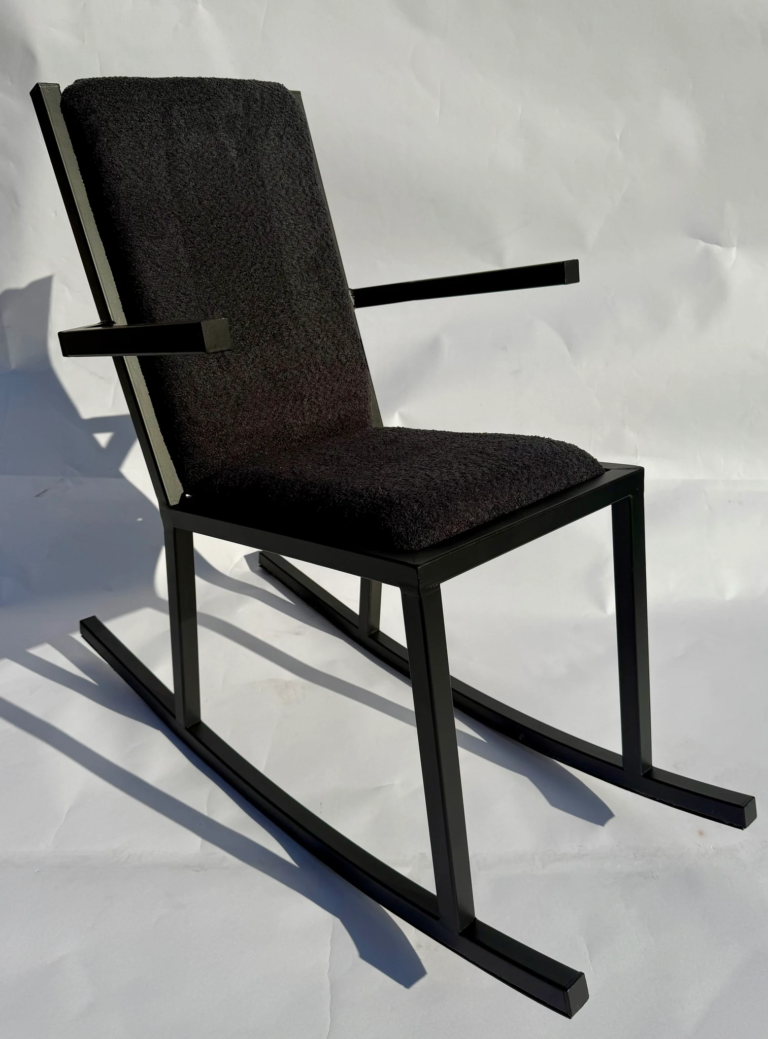 Finished rocking chair — studio view